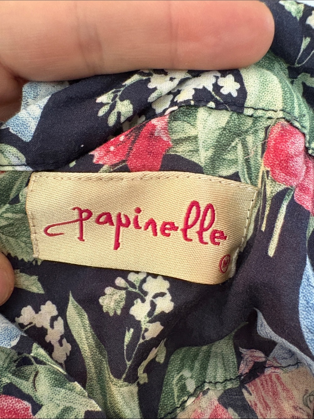 Anthropologie Papinelle Cropped Pajamas Pjs Floral Strawberry 100% Cotton π - Picture 9 of 10